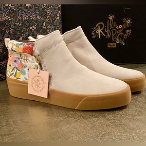 NWT Keds x Rifle Paper Co Cooper Suede and Canvas High Top